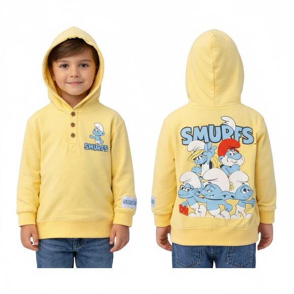 The Smurfs Other - Smurfs Unisex Kids Hooded Shirt / Hoodie - Yellow - Size 4T - NWT - In poly bag